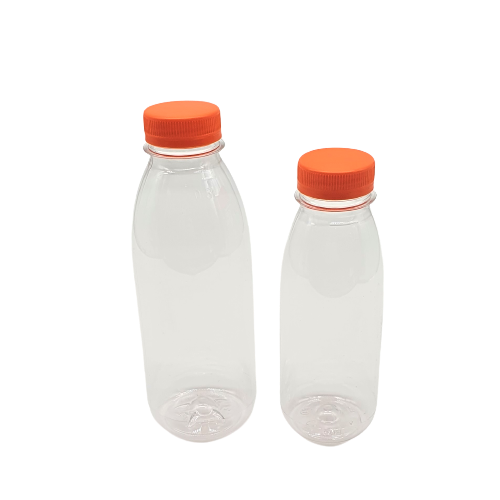 PET-Flaschen%mit%orangenem%Deckel