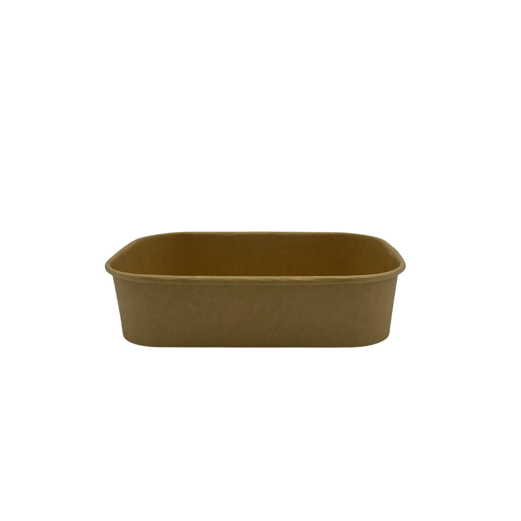 rechteckige Kraftkartonbox mit PP-Deckel 500 ml