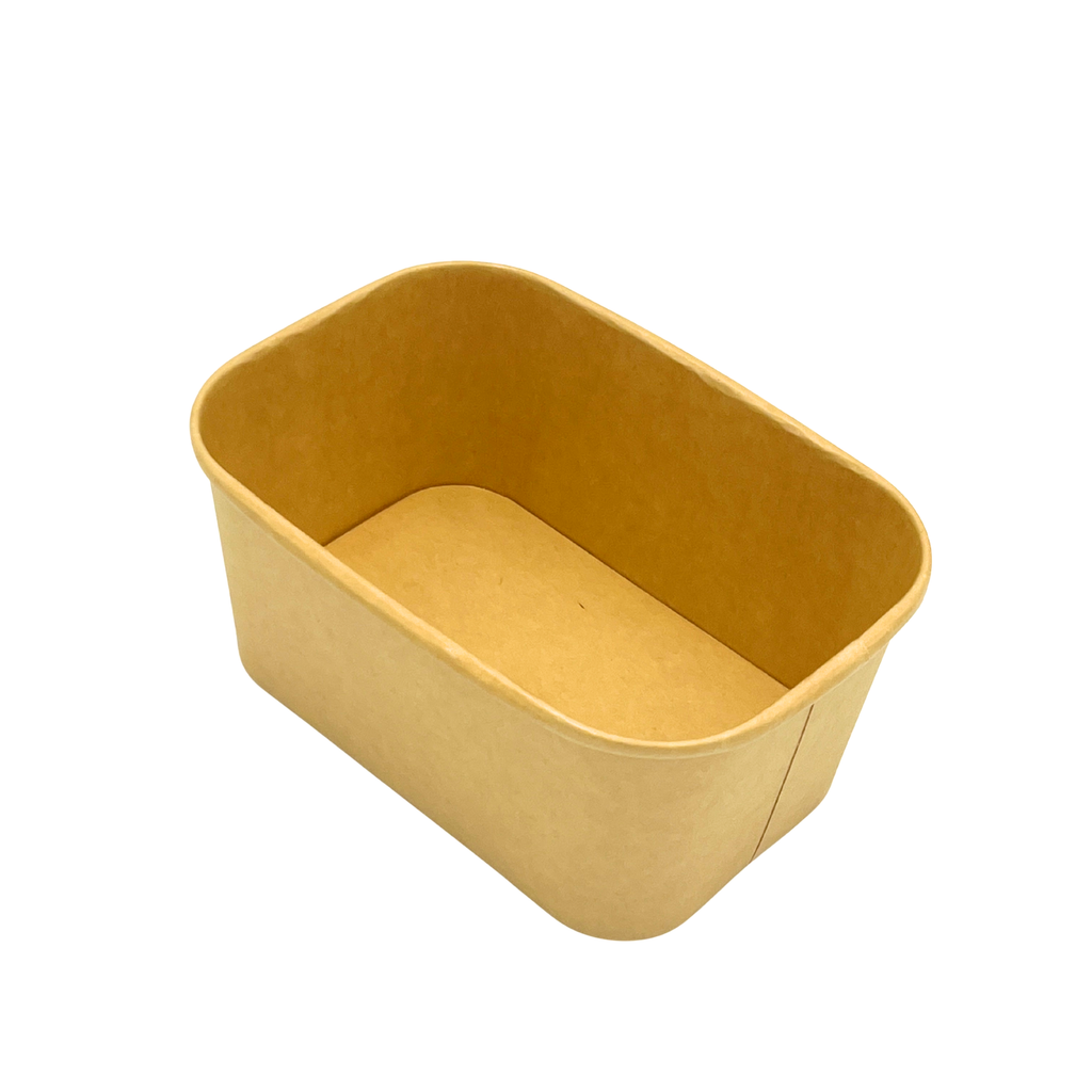 rechteckige Kraftkartonbox mit PP-Deckel 1000 ml