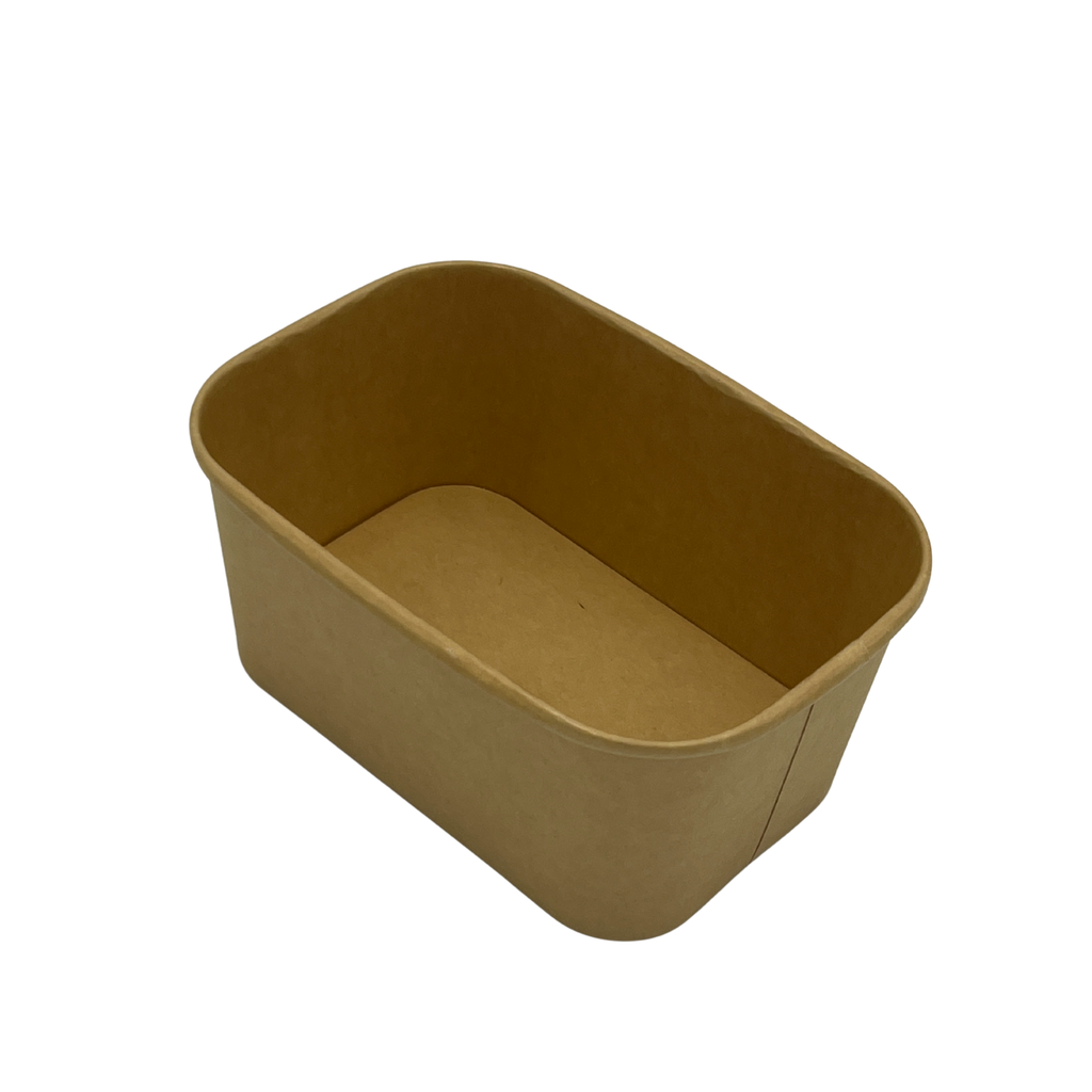 rechteckige Kraftkartonbox mit PP-Deckel 1000 ml