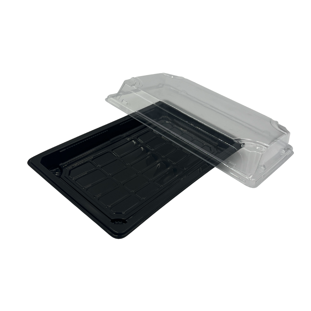 Sushi Box aus recyceltem PET mit transparenter Abdeckung