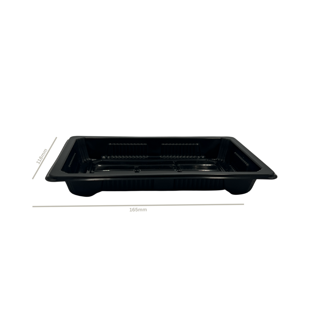 Sushi Verpackung schwarz transparent
