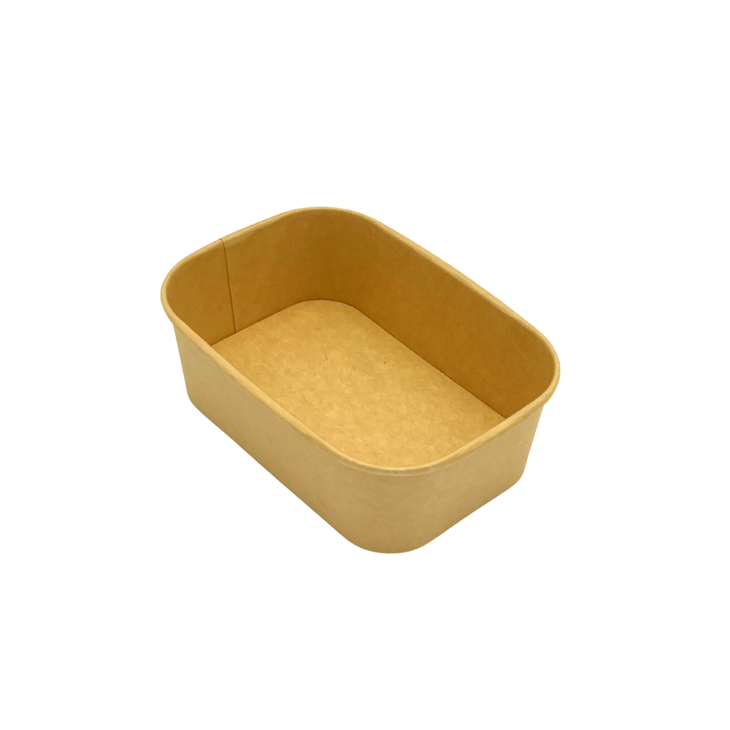 rechteckige Kraftkartonbox mit PP-Deckel 750 ml