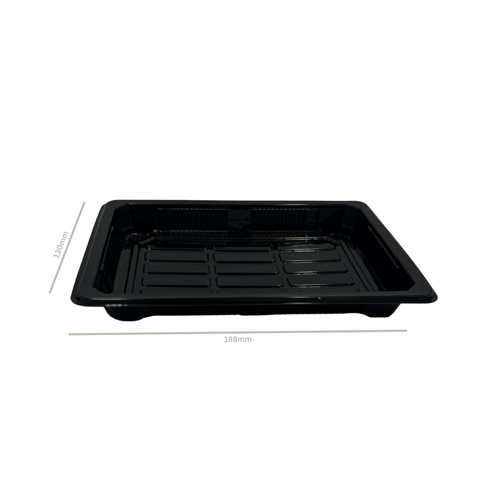 Sushi Verpackung schwarz transparent
